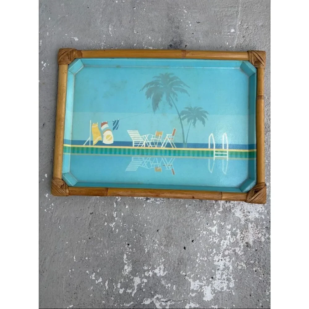 Vintage French ALPAC fiberglass tray